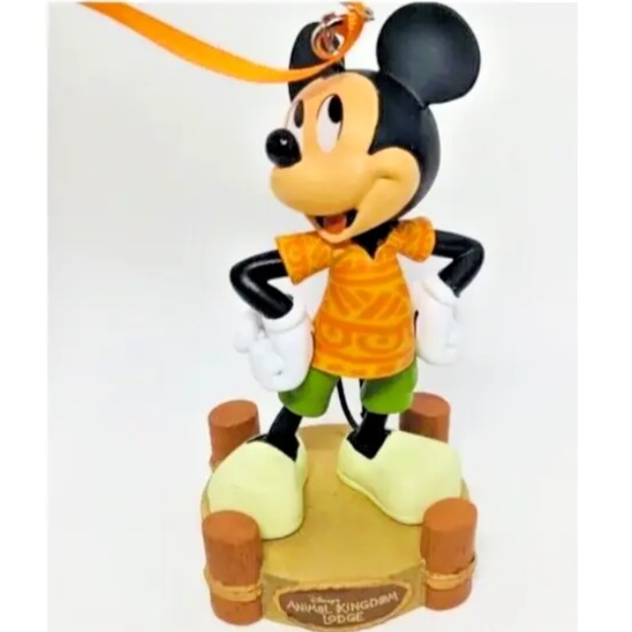 NWT Disney Parks Mickey Mouse Animal Kingdom Lodge Ornament Hand painted - Picture 7 of 7